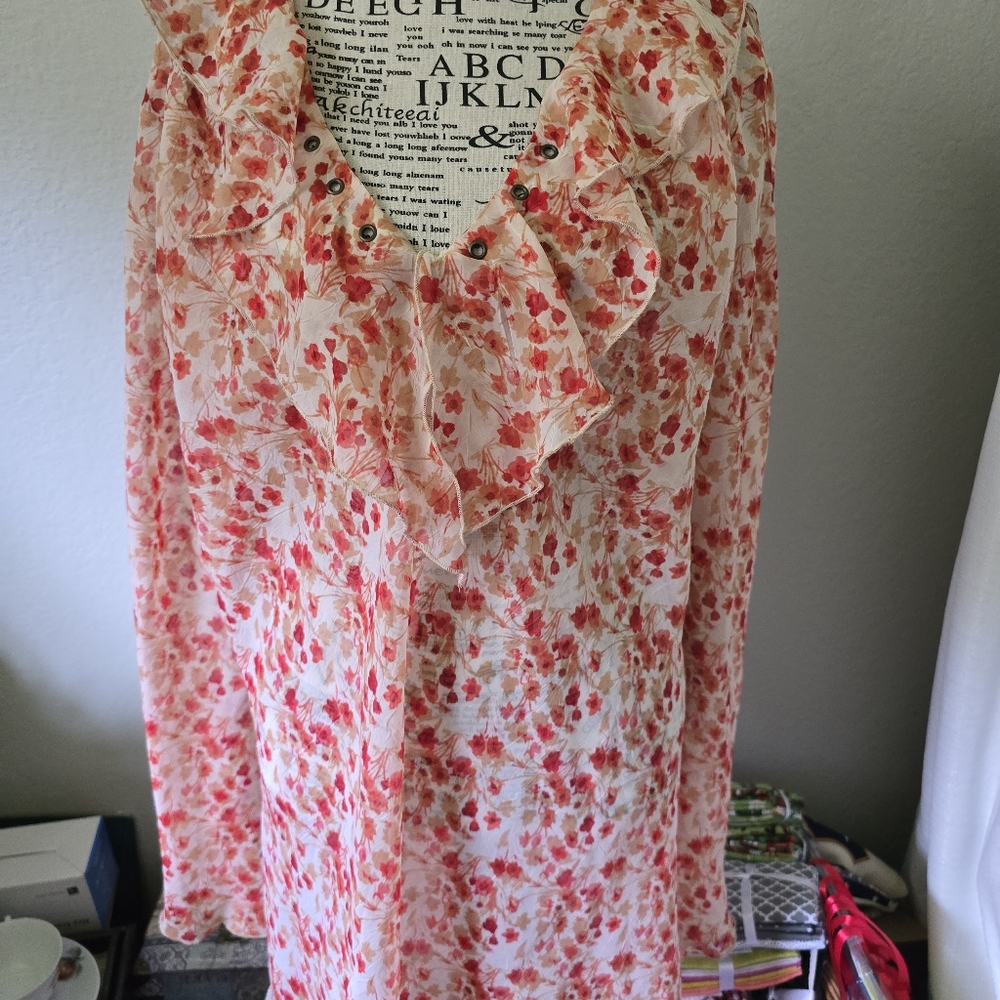 Floral Button-Up Blouse